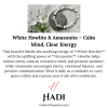 White Howlite & Amazonite Gemstone  7.25 Natural Stone Healing Jewelry for Women, Calming Crystal  Bracelet