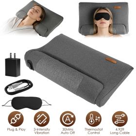 USB Corded Neck Massager with Dual-Mode (Vibration + Heat), 30-Min Auto Shut-Off, 55D Memory Foam for Neck & Shoulder Tension Relief