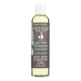 Peppermint Rosemary Bath, Body & Massage Oil | Ayurvedic Muscle Relief & Skin Nourishment | Natural Essential Oils