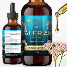 Valerian Root Tincture Liquid Extract Ã¢ÂÂ Extra Strength Nerve & Sleep Support Supplement, 2 fl oz
