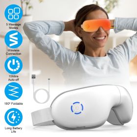 Eye Massager With Heat Music Wireless Eye Mask  Eye Care Device with Air Pressure Vibration Massage for Men Women Elders