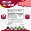 Organic Beet Root Powder Tablets - 2040mg Natural Nitric Oxide Beets to Support, Energy, Black Pepper Better Absorption, Non-GMO, for Men Women