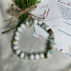 Men Bracelet, White Howlite and Amazonite Beaded  Bracelet  7.25  Natural Stone Healing Jewelry