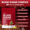 VivoNu Blood Sugar Complex Supplement | Advanced Formula with 20 Herbs and Vitamins with Cinnamon, Turmeric, Black Pepper, Licorice and More, Vegan