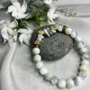 White Howlite & Amazonite Gemstone  7.25 Natural Stone Healing Jewelry for Women, Calming Crystal  Bracelet