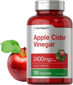 Apple Cider Vinegar Capsules | 2400mg | 150 Capsules | Non-GMO, Gluten-Free Supplement