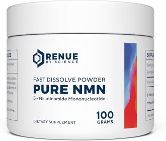 RENUE by Science NMN Powder | 100g Fast Dissolve Powder Supplement | 500mg Nicotinamide Mononucleotide per Serving | Manufactured in The USA Third-Par