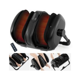 Foot and Calf Massager Heat 360?Â° Adjustable Stand with Multiple Functions for Full Foot - Color: Black