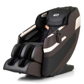 Relaxation 44 - Fully Body Massage Chair with Airbags and Waist Heater-Brown - Color: Brown
