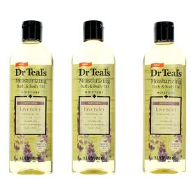Soothing Lavender Essential Oil by Dr. Teal's, 3 Pack 8.8 oz Moisturizing Bath & Body Oil
