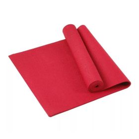 Yoga Mat with Carrying Strap for Yoga, Pilates, and Floor Exercises (Option: Red)