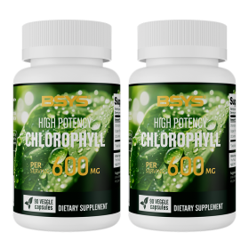 BSYS Chlorophyll Capsules  Fat Metabolism Support Aid Blood Purification & Detox Boost  Digestive Health & Constipation Relief Helper  Immune System (Option: Two bottles)