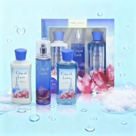 Christmas Gift Set 3-Piece Set, 10 Fl.oz Body Care Fragrance Set, Featuring Floral, Candy, And Sweet Pea Scents. (Option: City Of Love)