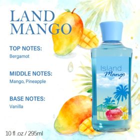12 Scents,10 Oz. Unisex Shower Gel,body Wash. Large Size, Gently Cleanses And Moisturizes, Enriched With Aloe Vera And Vitamin E. (Option: ISLAND MANGO)
