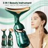 3 In 1 Facial Lifting Device Neck Facial Eye Massage Face Slimmer EMS Beauty Skin Tightening Wrinkle Anti Aging Face Massager