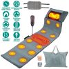 Full Body Electric Massage Mat with Heat Vibration Massage Pad Cushion Back Massage Mattress Chair Pad with Neck Massage Pillow with 10 Vibration Moto