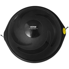 Half Exercise Ball Trainer, 26 inch Balance Ball Trainer, 1500lbs Capacity Stability Ball, Yoga Ball with Resistance Bands & Foot Pump (Color: Black, Top Non-Slip Texture: Crescent Pattern)