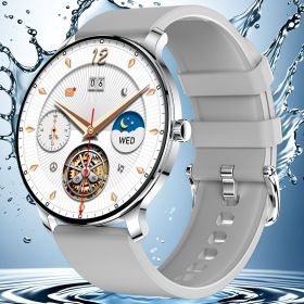 2025 New Ultra-Thin Smart Watch for Men and Women â€“ Answer Calls, IP67 Waterproof, Heart Rate & Sleep Monitor, Multi-Sport Mode, Health Tracker (Color: Silver)