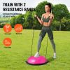 Half Exercise Ball Trainer, 26 inch Balance Ball Trainer, 1500lbs Capacity Stability Ball, Yoga Ball with Resistance Bands & Foot Pump