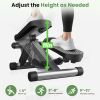 Mini Stepper with Resistance Bands, Portable Full Body Workout Stepper Machine Adjustable Foot Stepper for Fitness