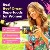 Women's Optimized Beef Organ Superfood Supplement (Beef Liver, Beef Kidney, Beef Heart, and 3 Others) - 100% Grass-Fed